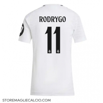 Real Madrid Rodrygo Goes #11 Maglia Gara Casa Repliche 2024-25 Donna